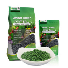 "Khumic" Amino acid humic acid fertilizer shiny balls compound Young Leonardite amino humic acid ball